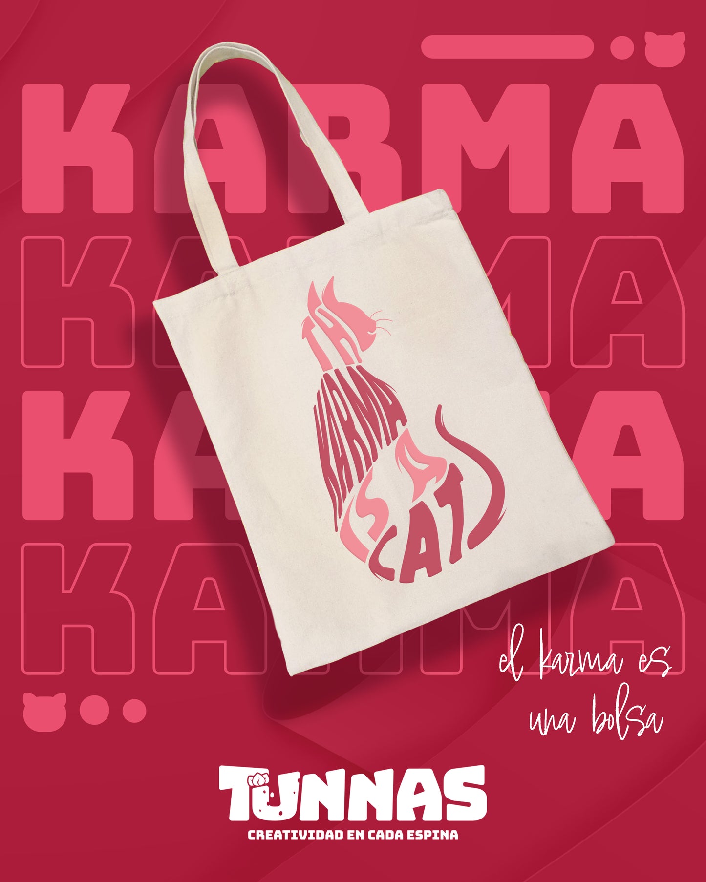 Tote Bag "Karma is a Cat"
