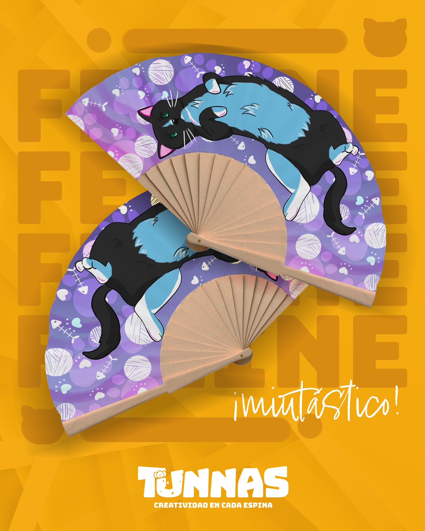 Abanico “Miautástico” – Ternura que refresca