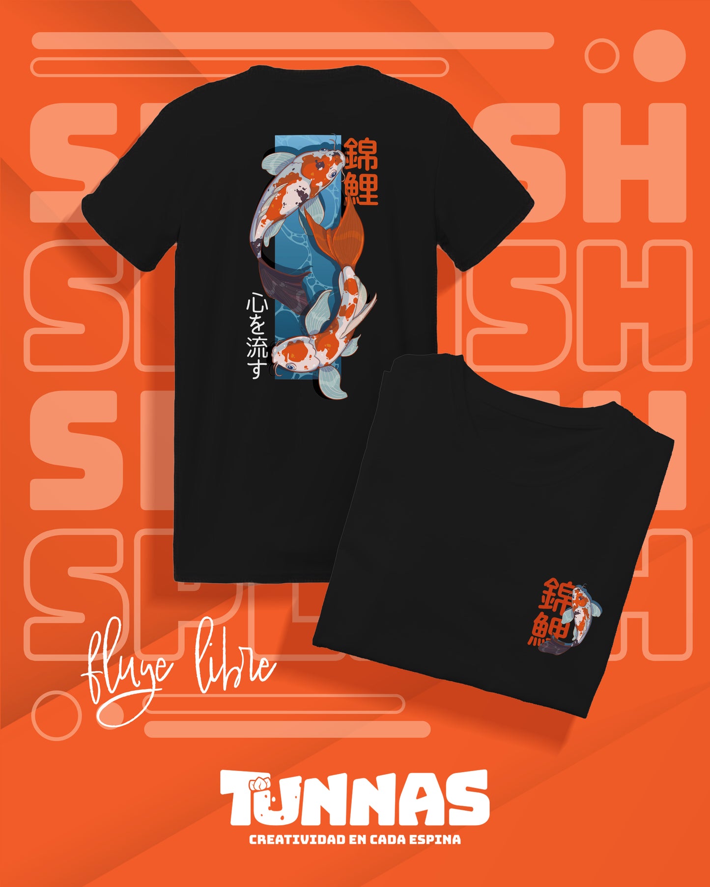 Playera KOI - Símbolo de Fortuna y Estilo Único