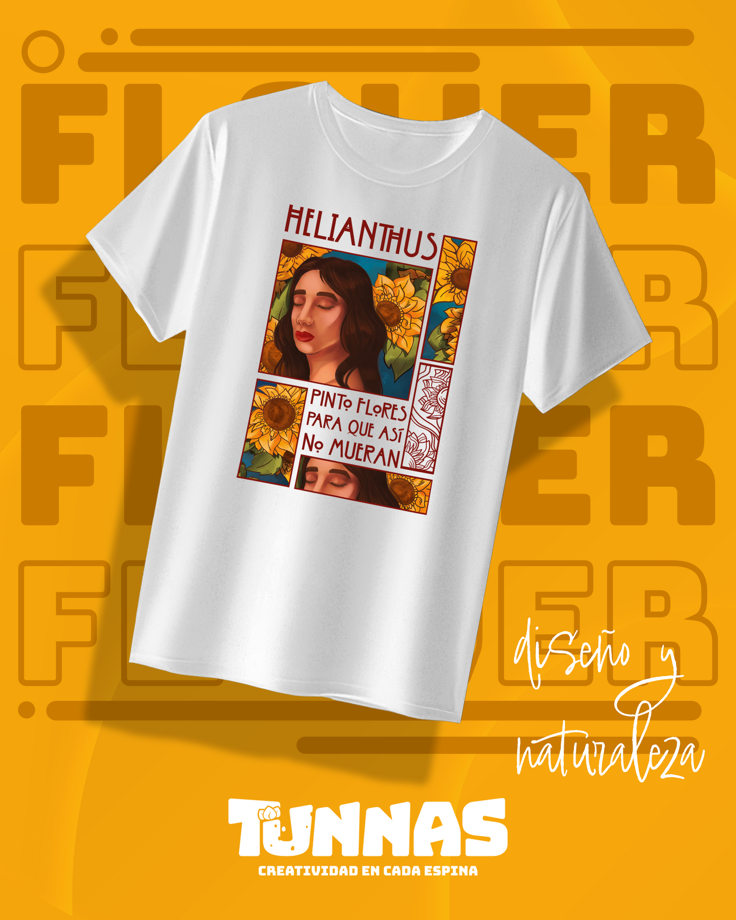 Playera “Helianthus” – Arte que florece contigo