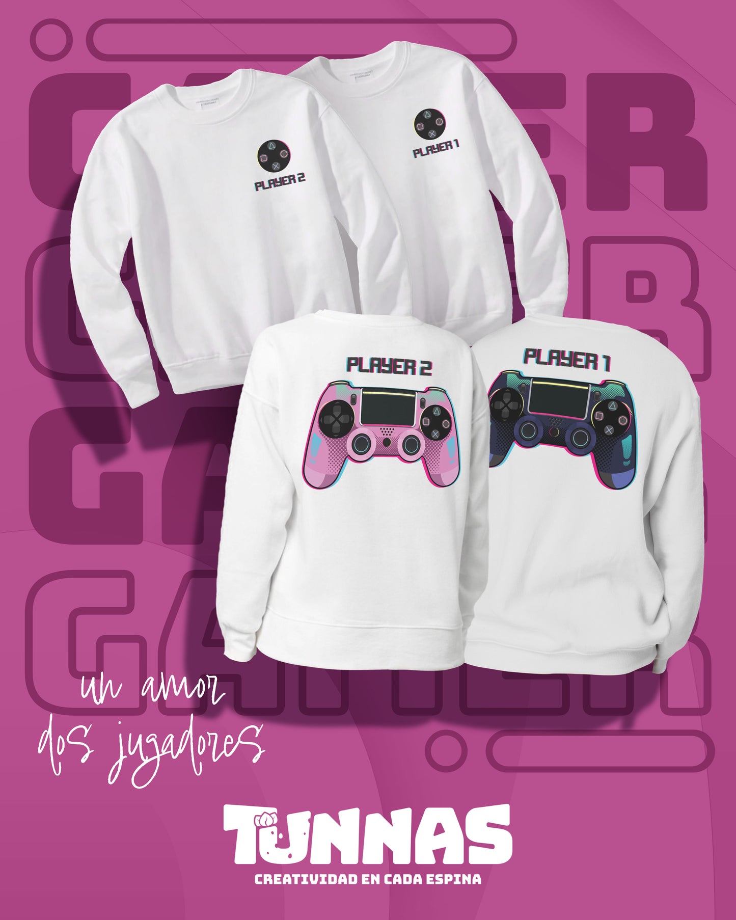 Hoodies "Player 1 & Player 2" – El Combo Perfecto para Gamers
