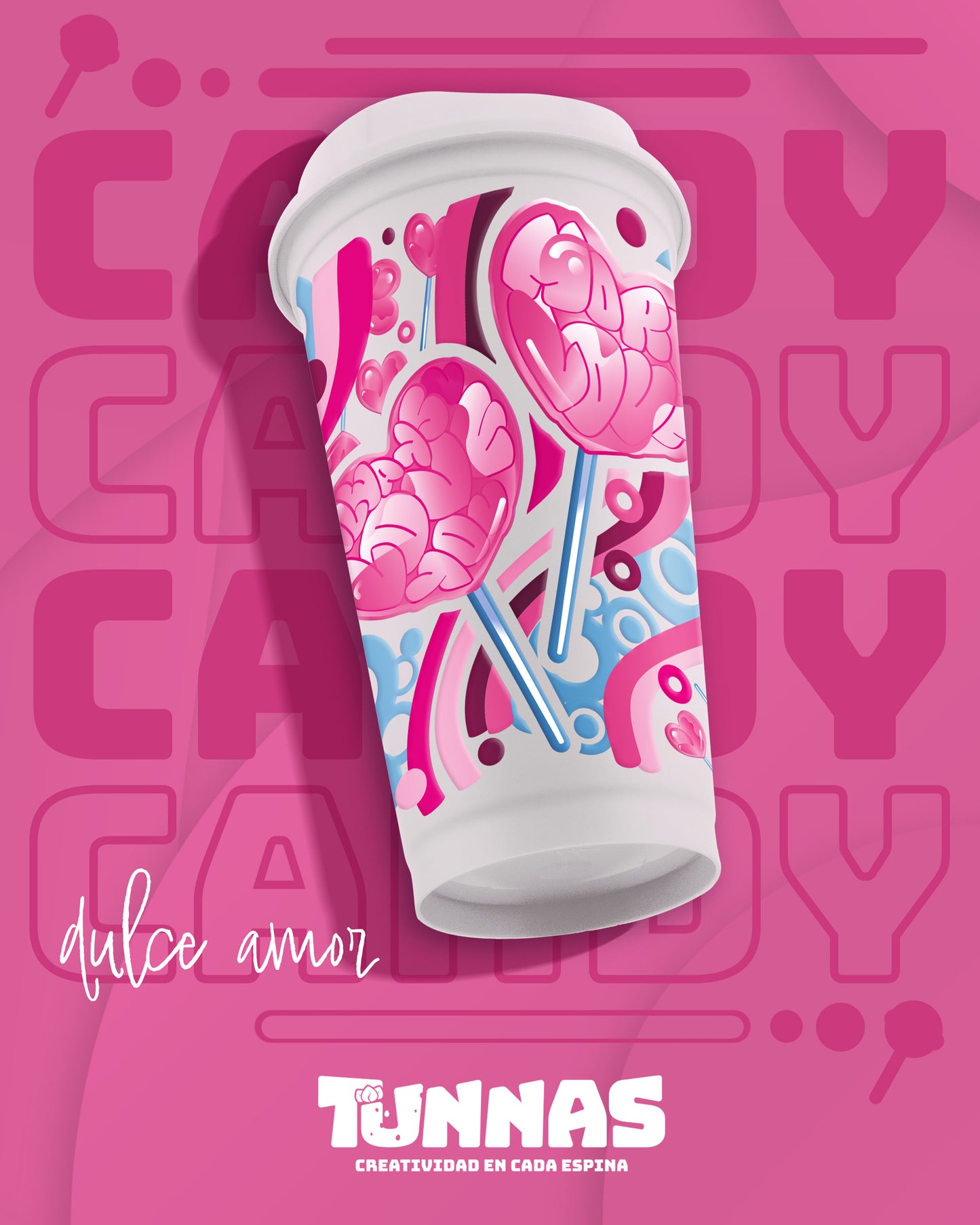 Vaso Cafetero "Dulce Amor" – Un Toque de Azúcar en Cada Sorbo