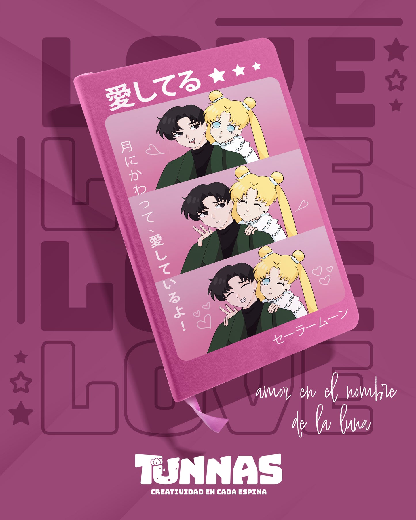 Libreta Rosa de 90 Hojas – Inspirada en Sailor Moon