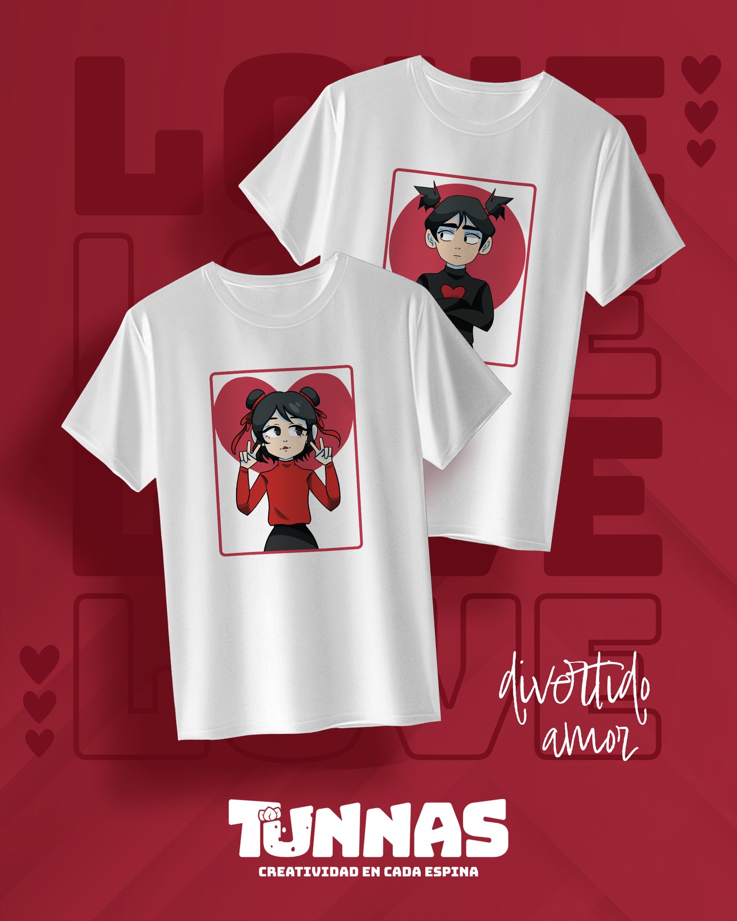 Par de Playeras Pucca & Garu – Match de Parejas