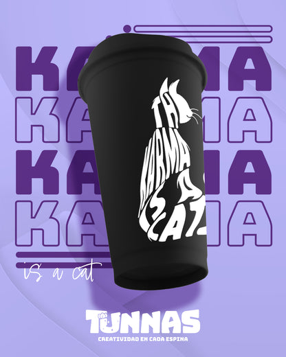 Vaso Cafetero "The Karma is a cat"