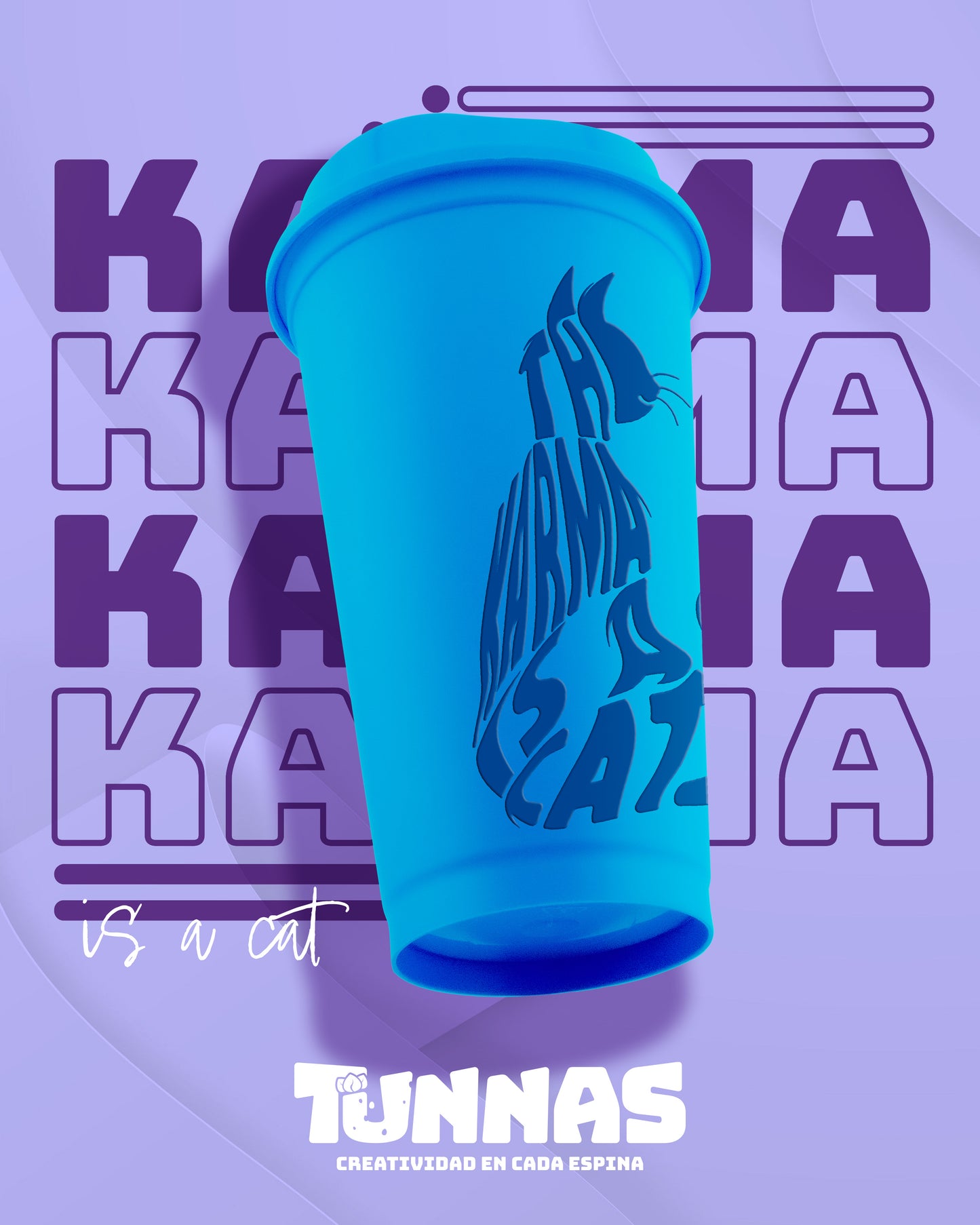 Vaso Cafetero "The Karma is a cat"