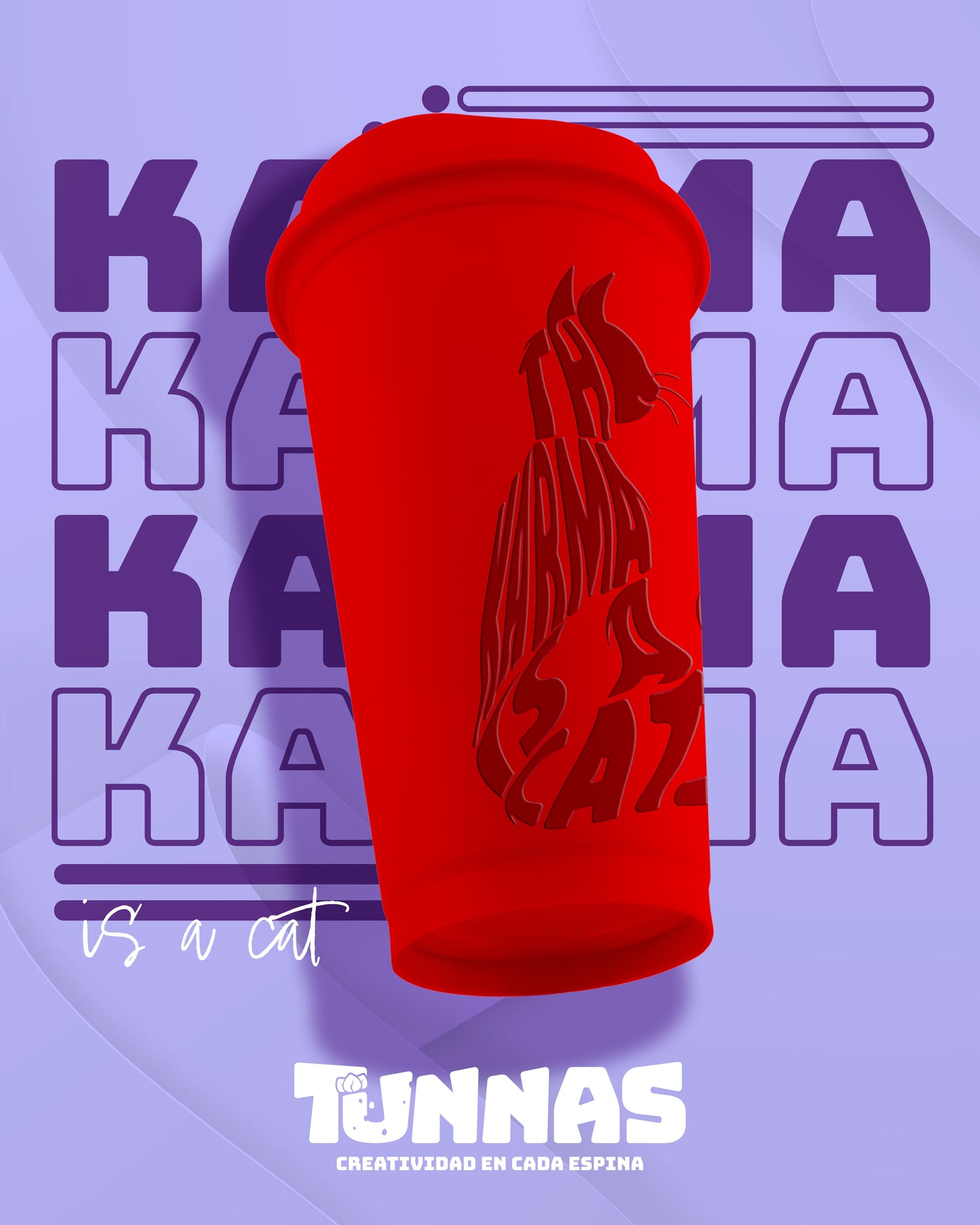 Vaso Cafetero "The Karma is a cat"