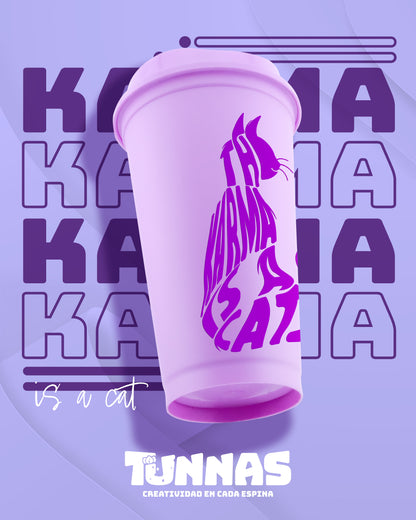 Vaso Cafetero "The Karma is a cat"